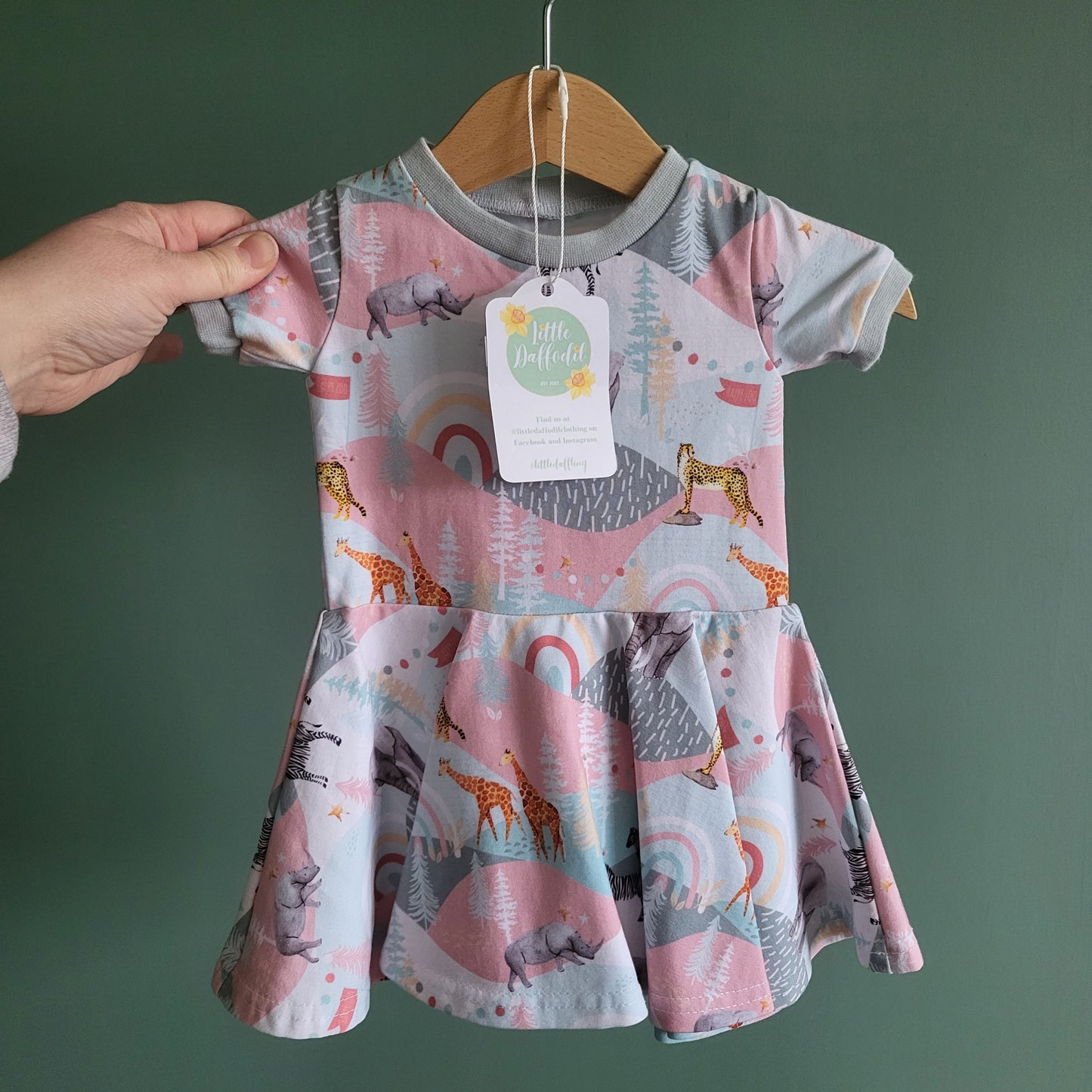 0-3m Happy Zoo Twirly Dress