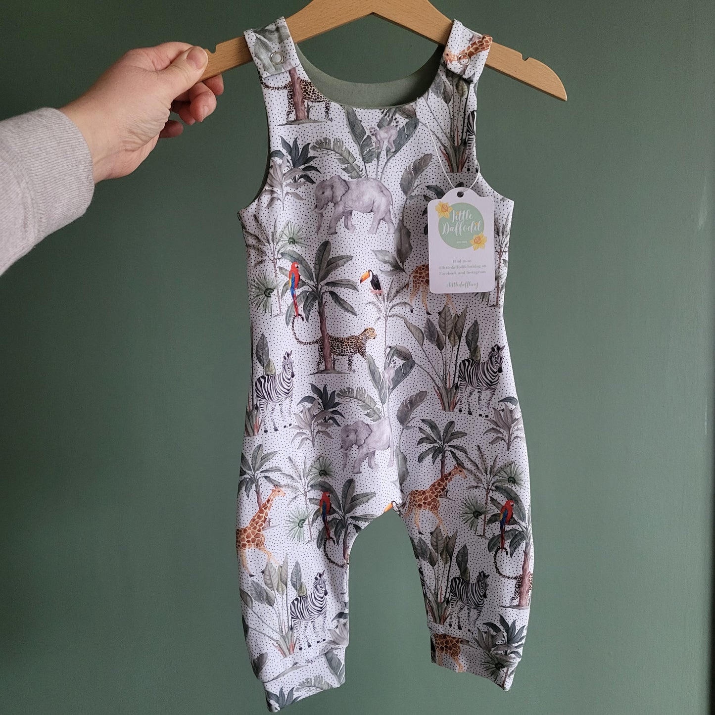 3-6m Dotty Safari Romper