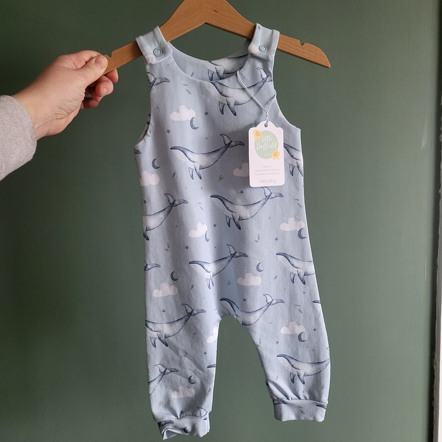 3-6m Whale Romper