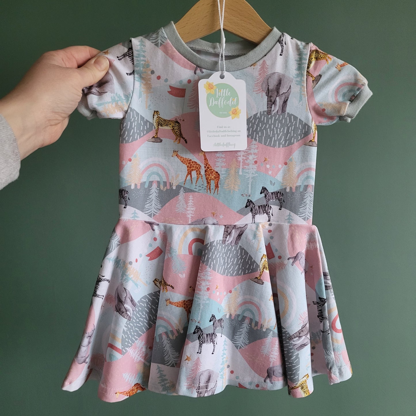 3-6m Happy Zoo Twirly Dress