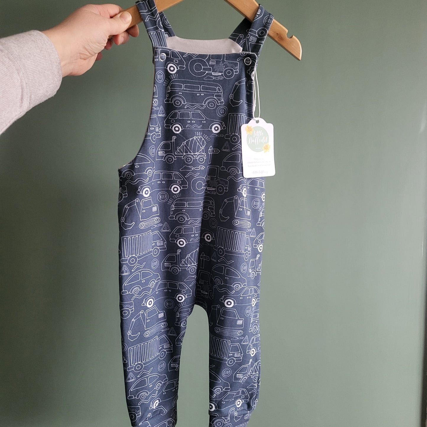 9-12m Toot Toot Dungarees