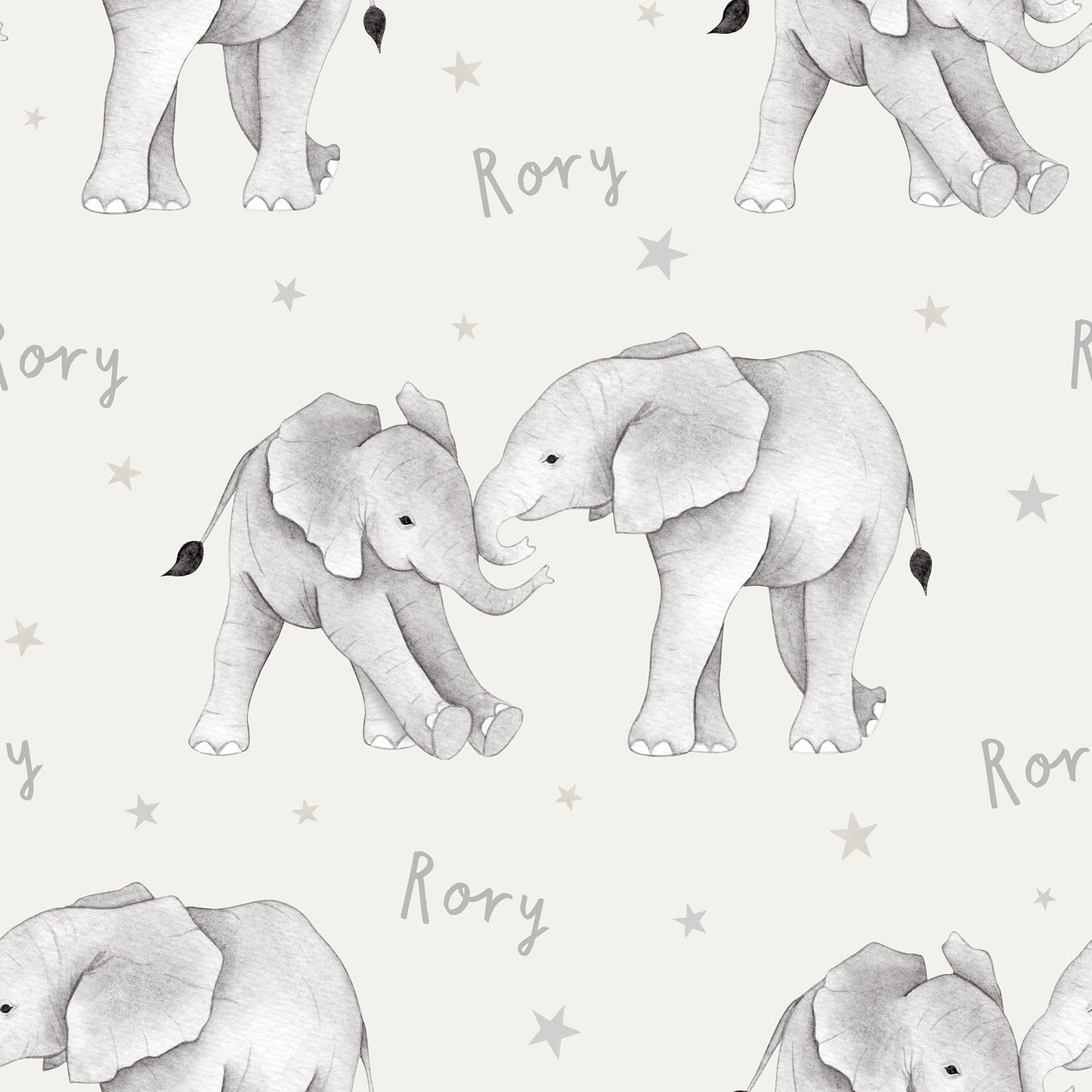 Personalised Baby Elephants Minky Blanket