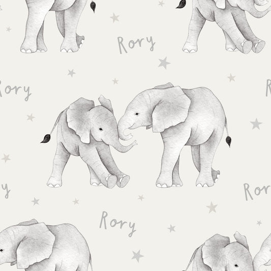 Personalised Baby Elephants Minky Blanket