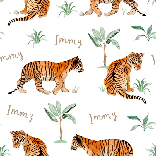 Personalised Tiger Cubs Muslin