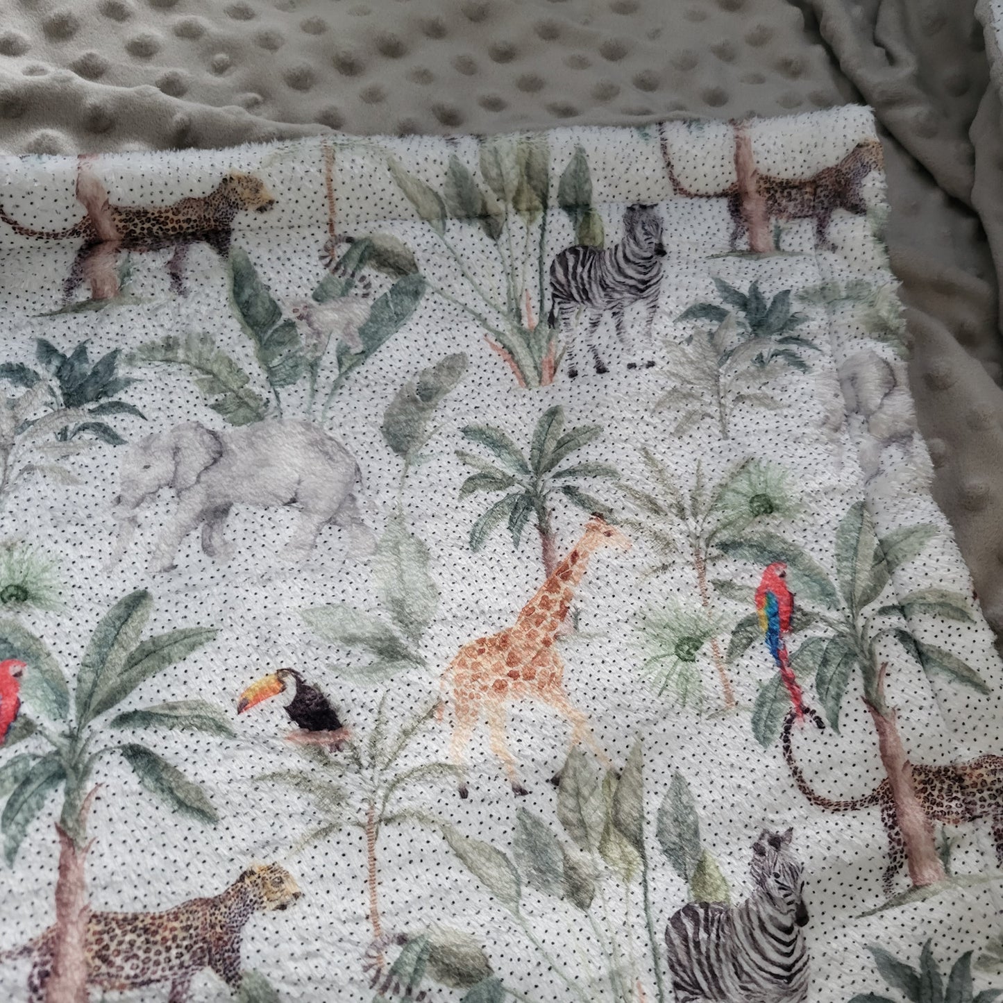 Dotty Safari Minky Blanket