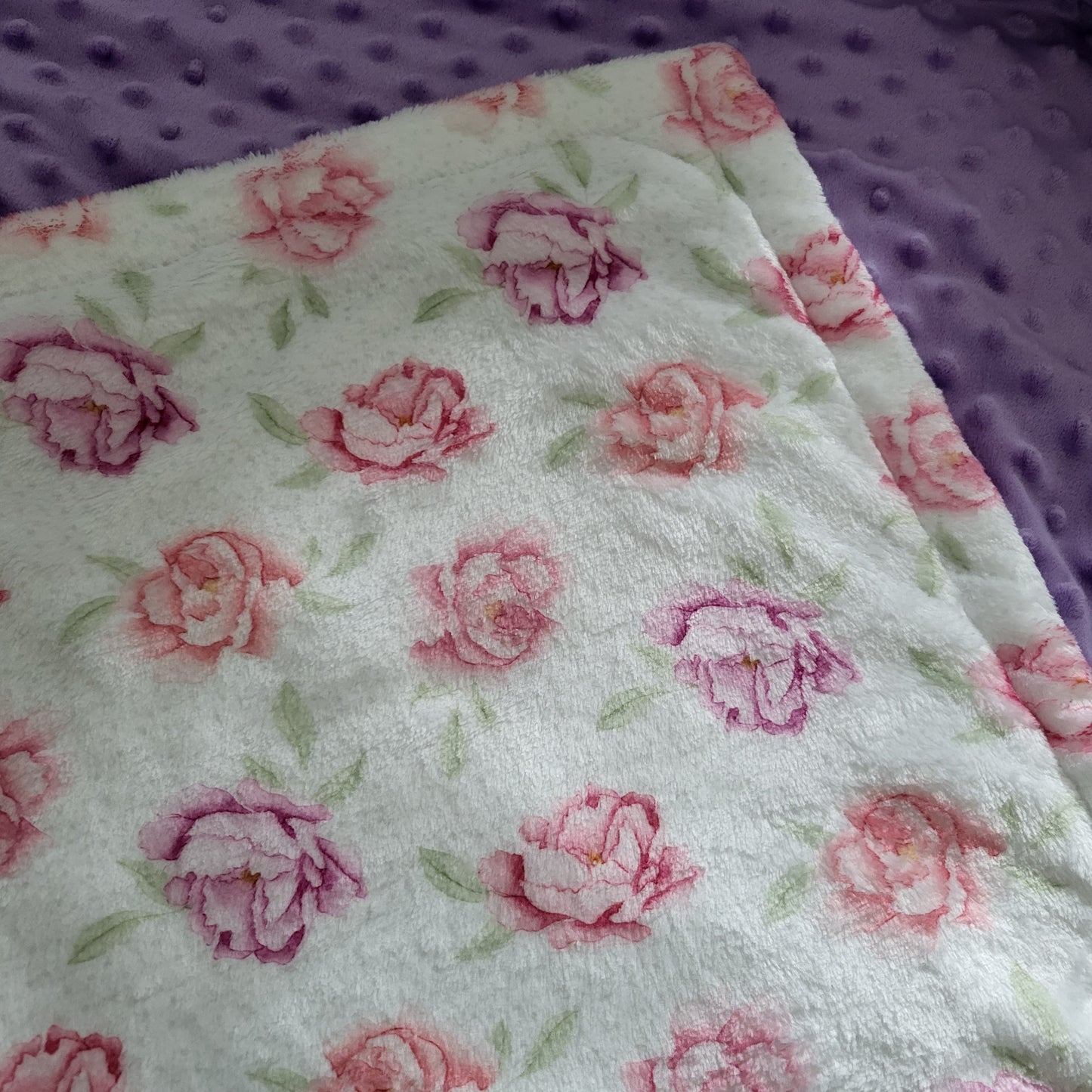 Peonies Minky Blanket