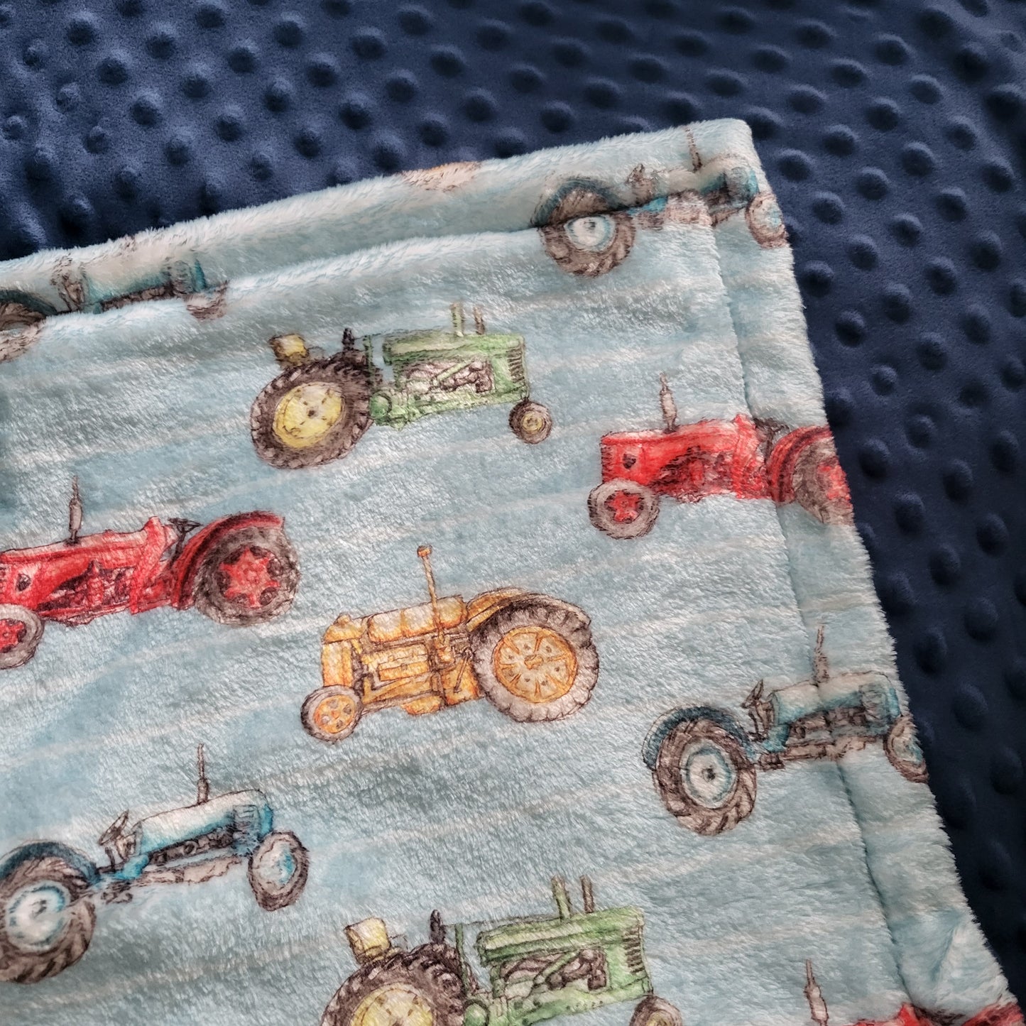 Tractors Minky Blanket