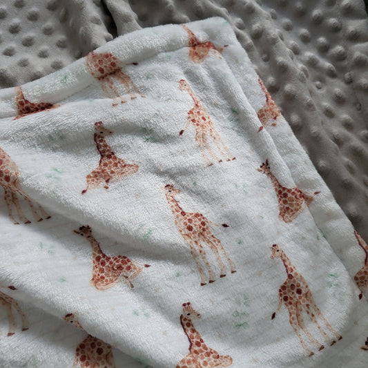 Baby Giraffes Minky Blanket