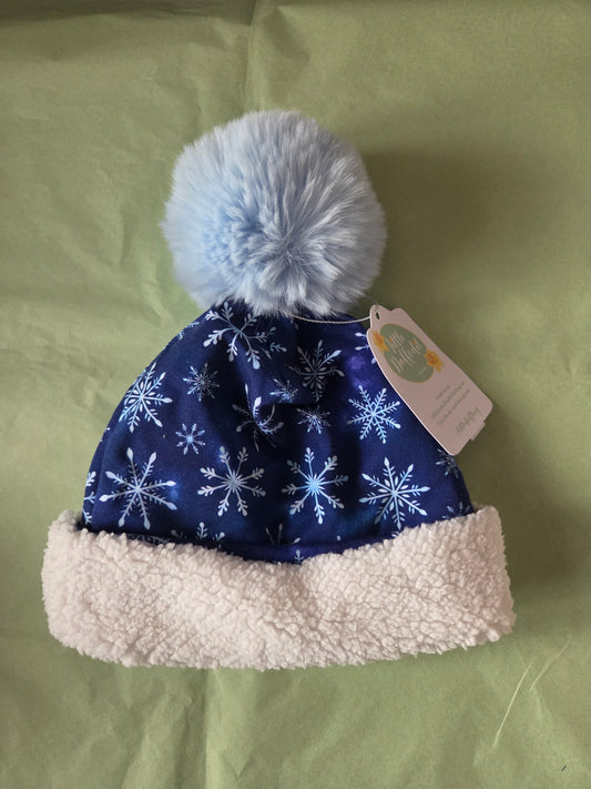 6-12m snowflake bobble hat